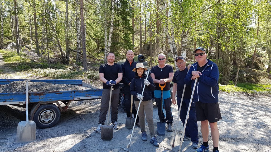 Bilder från vägarbete 2018-05-19