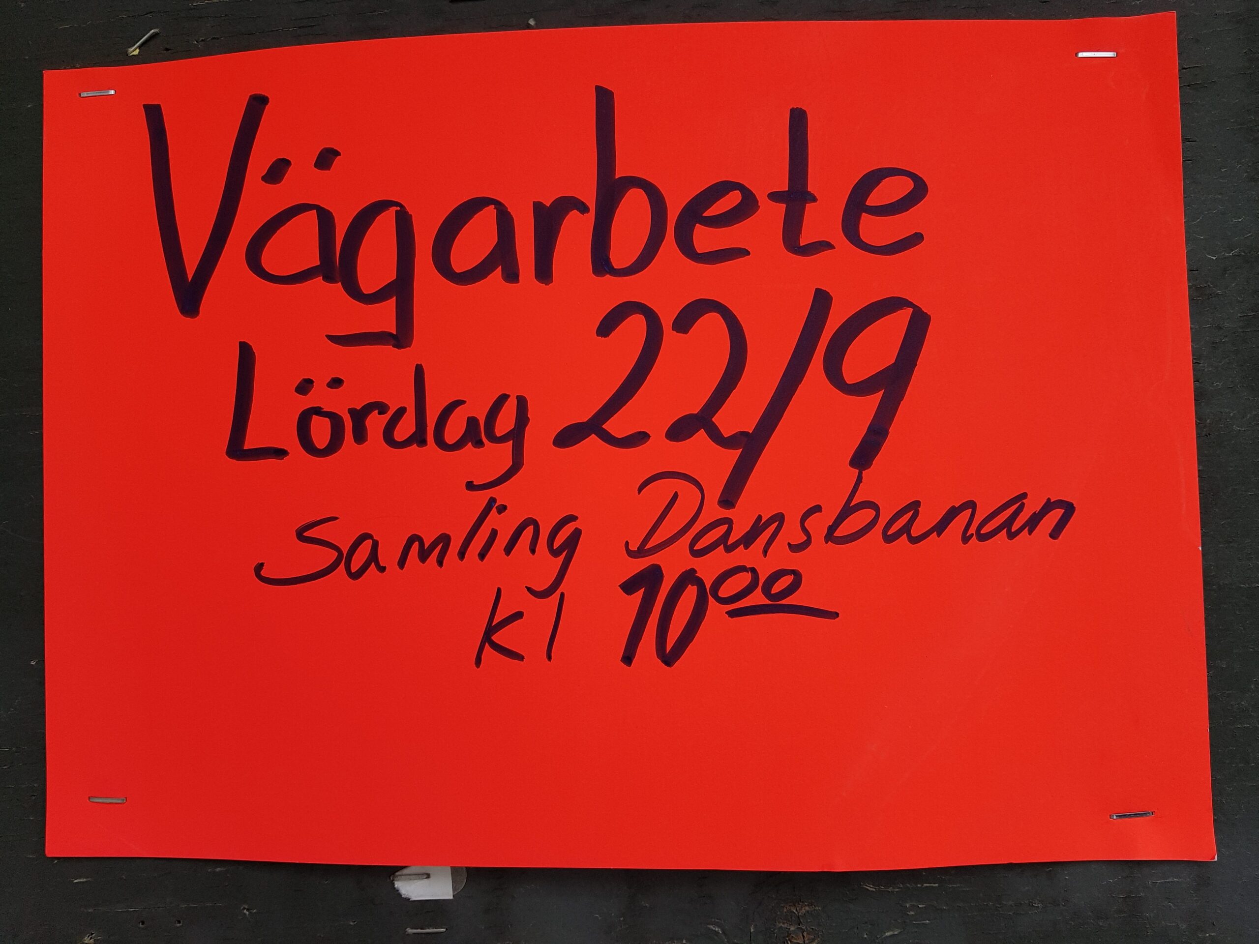 Vägarbete Lördag 2018-09-22