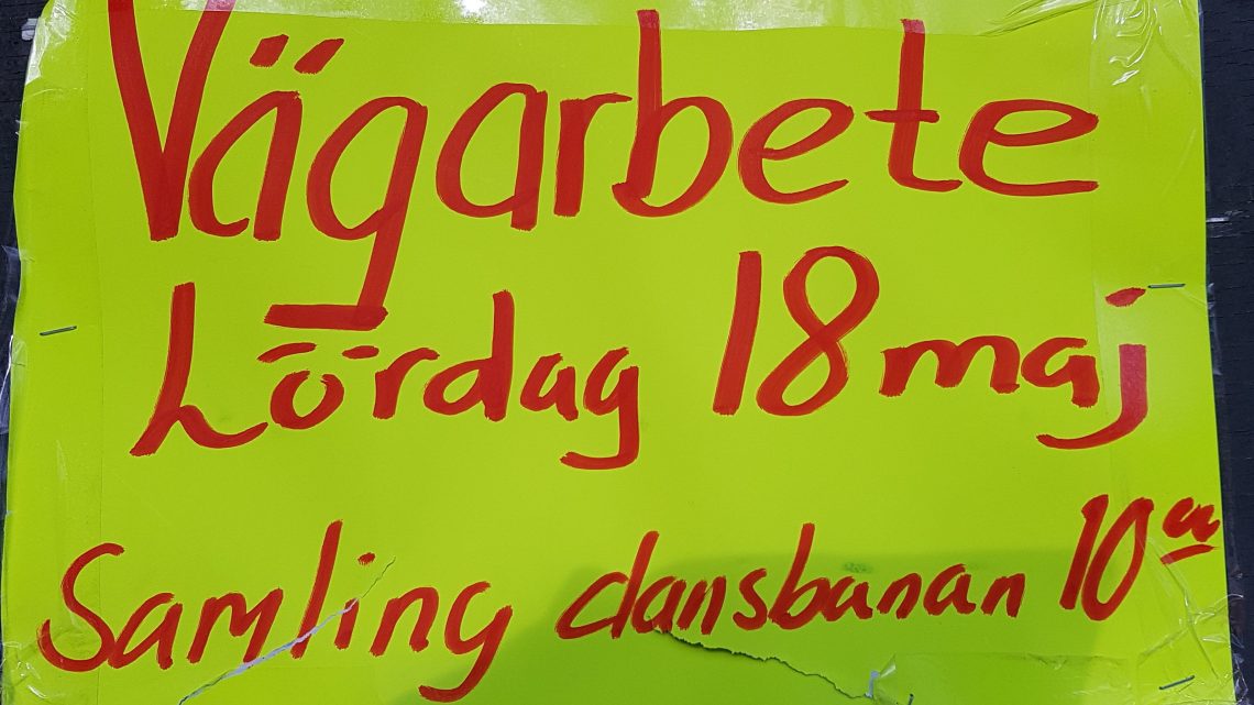 Vägarbete 2019-05-18 kl 10.00