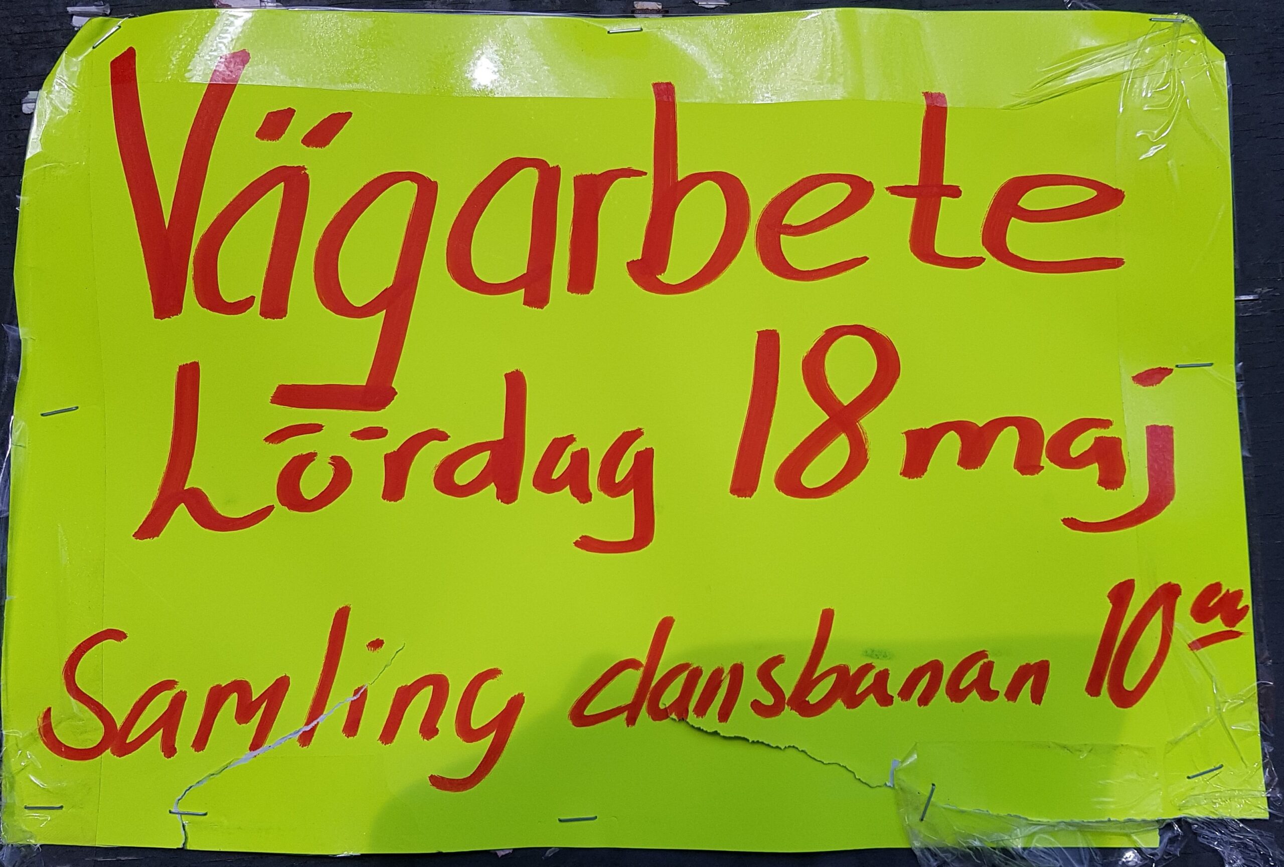 Vägarbete 2019-05-18 kl 10.00