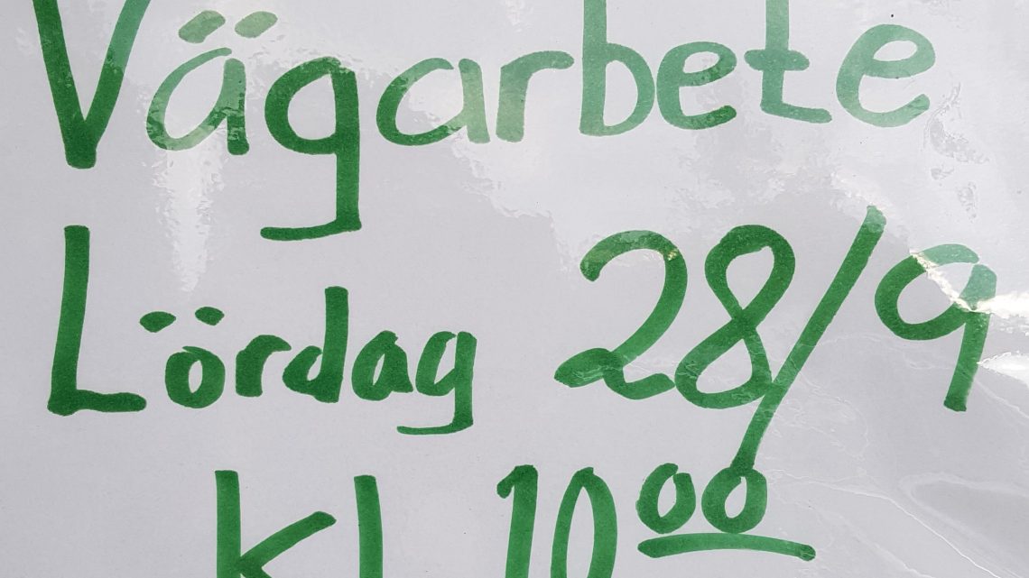 Vägarbete 2019-09-28 10:00