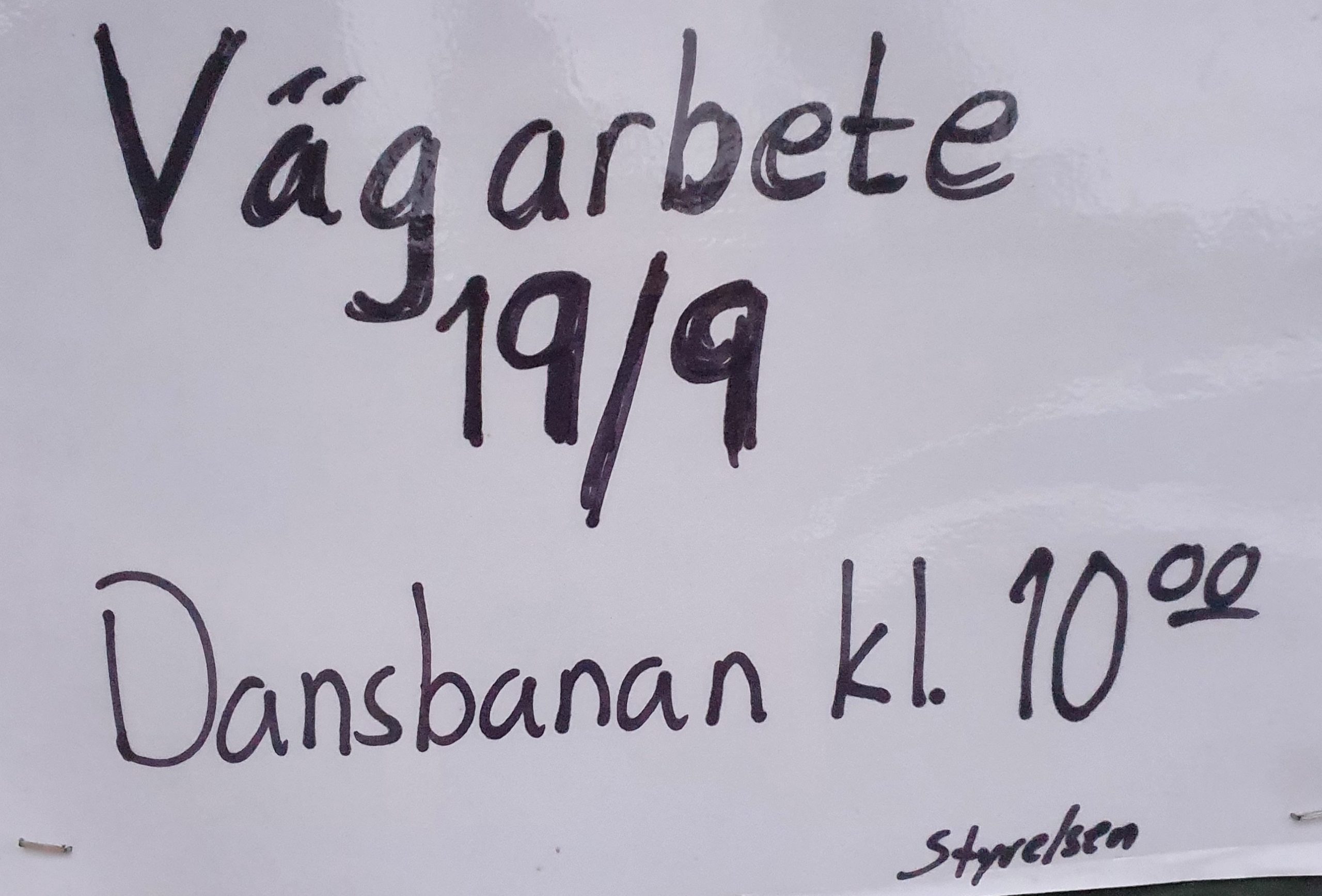 Vägarbete 2020-09-19 10.00